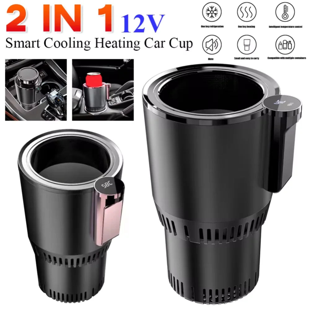 Transform Your Drive: 2-in-1 Car Cup that Heats and Cools Your Drinks in an Instant!